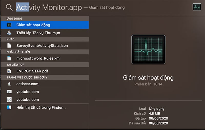 Truy cập ứng dụng Giám sát hoạt động để nắm được đầy đủ thông tin về RAM MacBook
